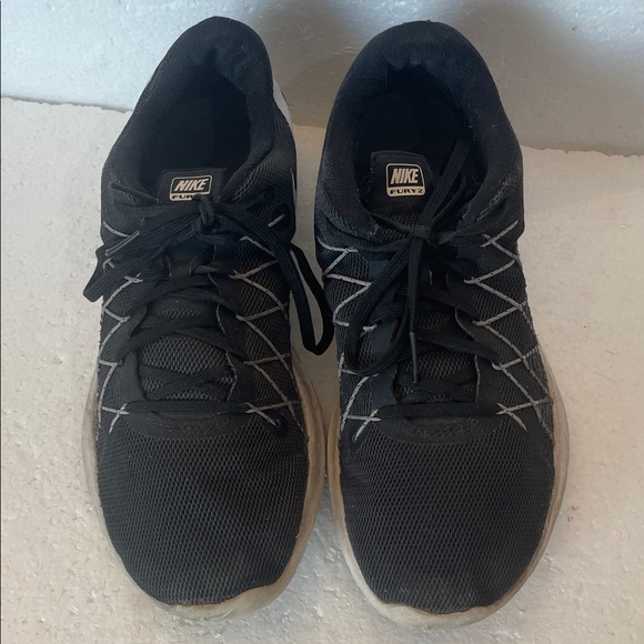 Nike Flex Fury 2 Black Running Shoes sneakers women’s size 8 - Picture 1 of 9